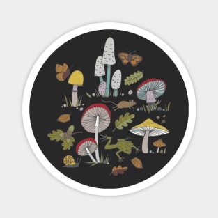 Forest Floor - fun fungus pattern by Cecca Designs Magnet